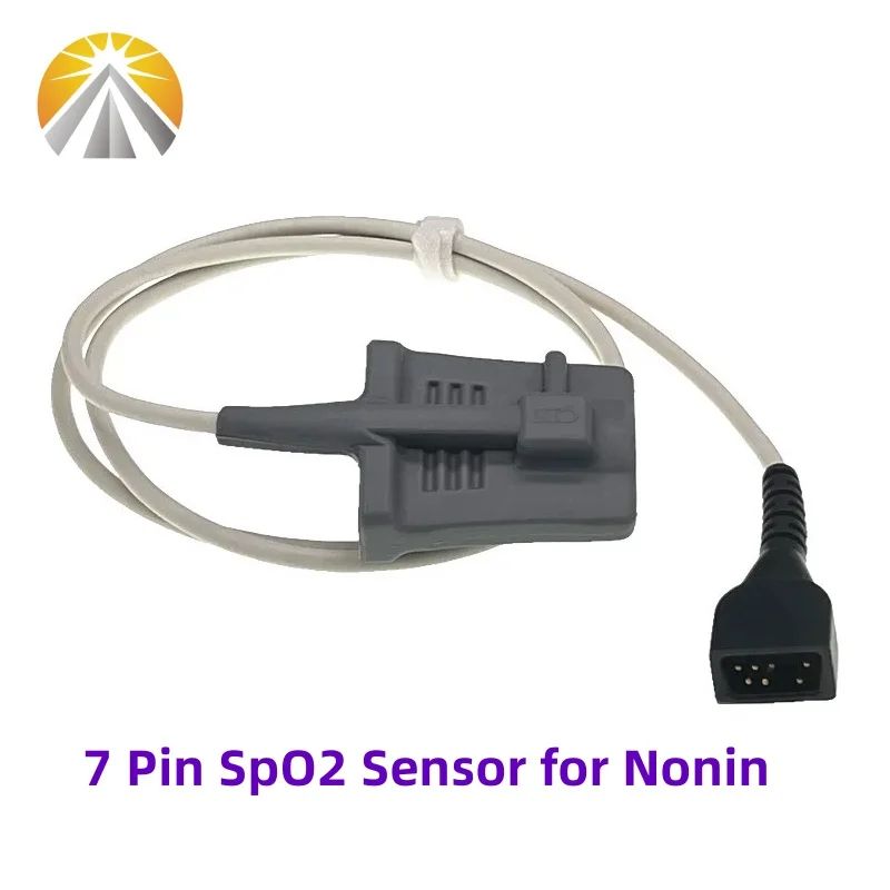 7 Pin SPO2 Sensor Pulse Oximeter Probe SAO2 Patient Monitoring Heart Rate For Nonin 8500 8700 Reusable Adult Child Neonate