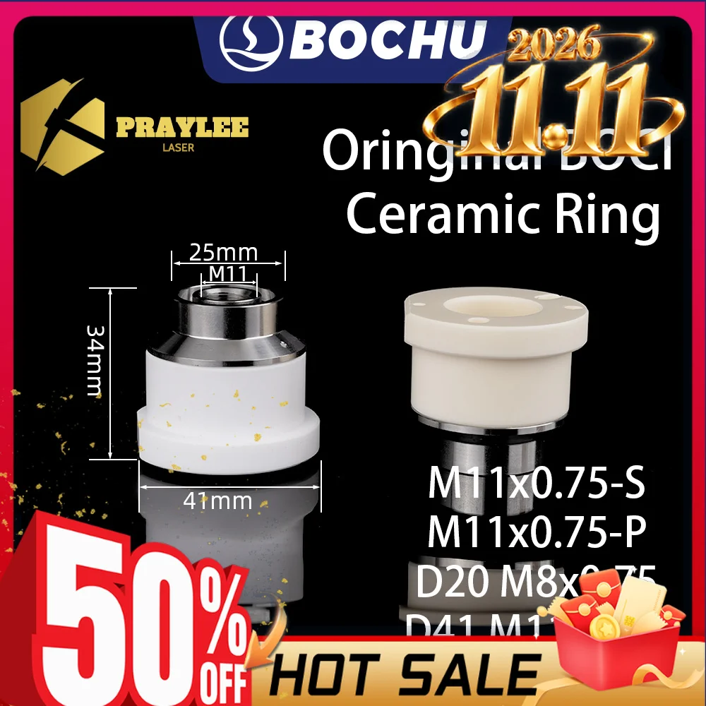 BOCHU BOCI Laser Ceramic Rings M8x0.75 M11x0.75 For BLT421 BLT421T BLT461 Fiber Laser Cutting Machine