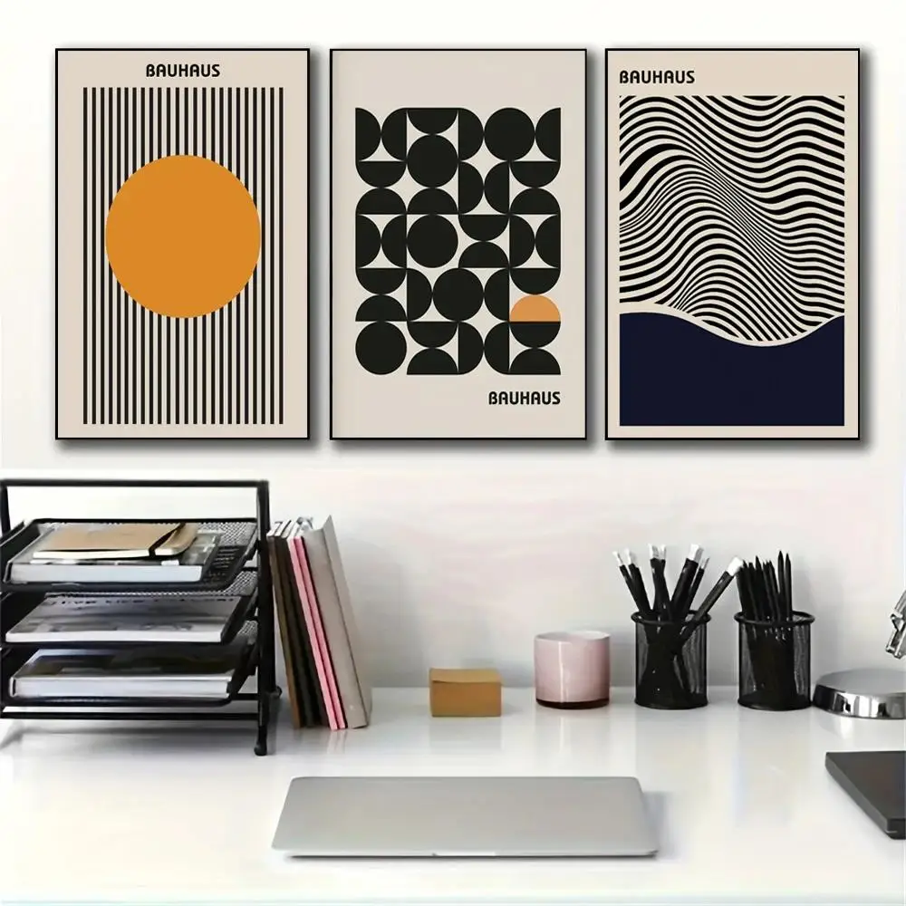 Art Prints Modern Black Line Canvas Painting Home Living Room Decoration Unframed Bauhaus Style Minimalist Geometric Wall