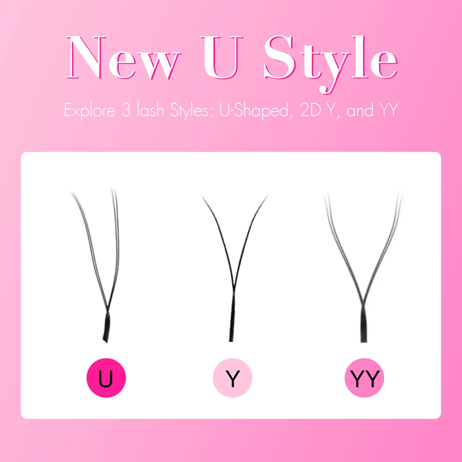 رموش PBT ممتازة على شكل حرف U بطبقة مزدوجة فائقة النعومة C D رموش طبيعية على شكل U YY للمكياج #3