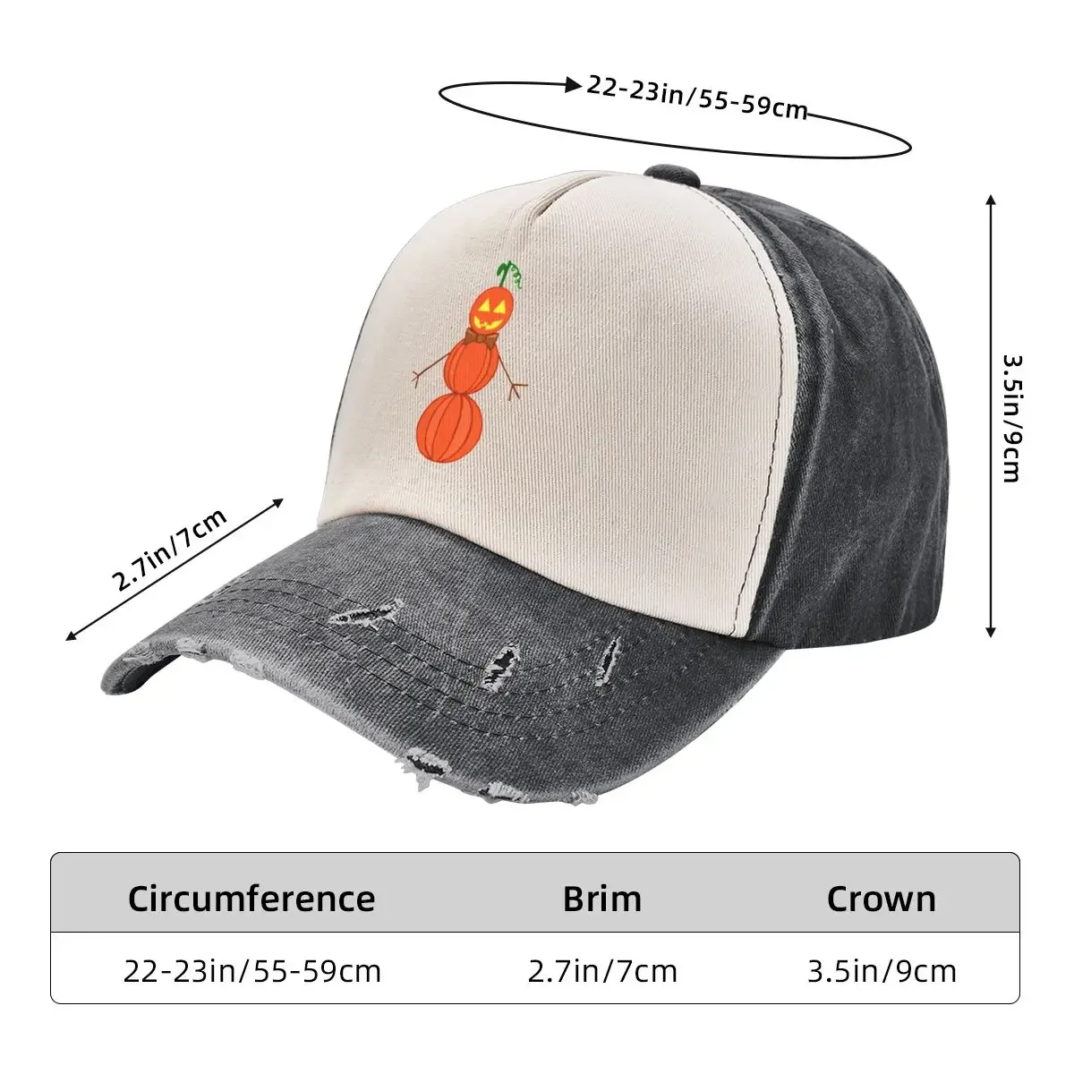 Pumpkin Man Baseball Cap fishing hat Thermal Visor Fishing cap Uv Protection Solar Hat Men Women's