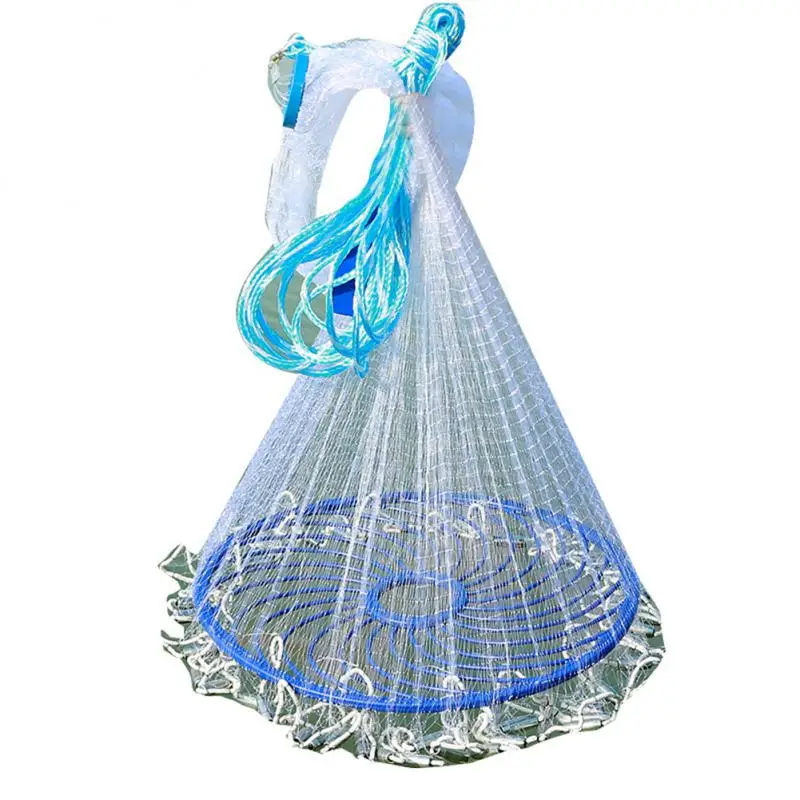 Hand-throwing Fishing Net Dip Nets Outdoor Fishing Tackle Gear Folding Mesh Folding Folding Fishing Durable One Piece Strong