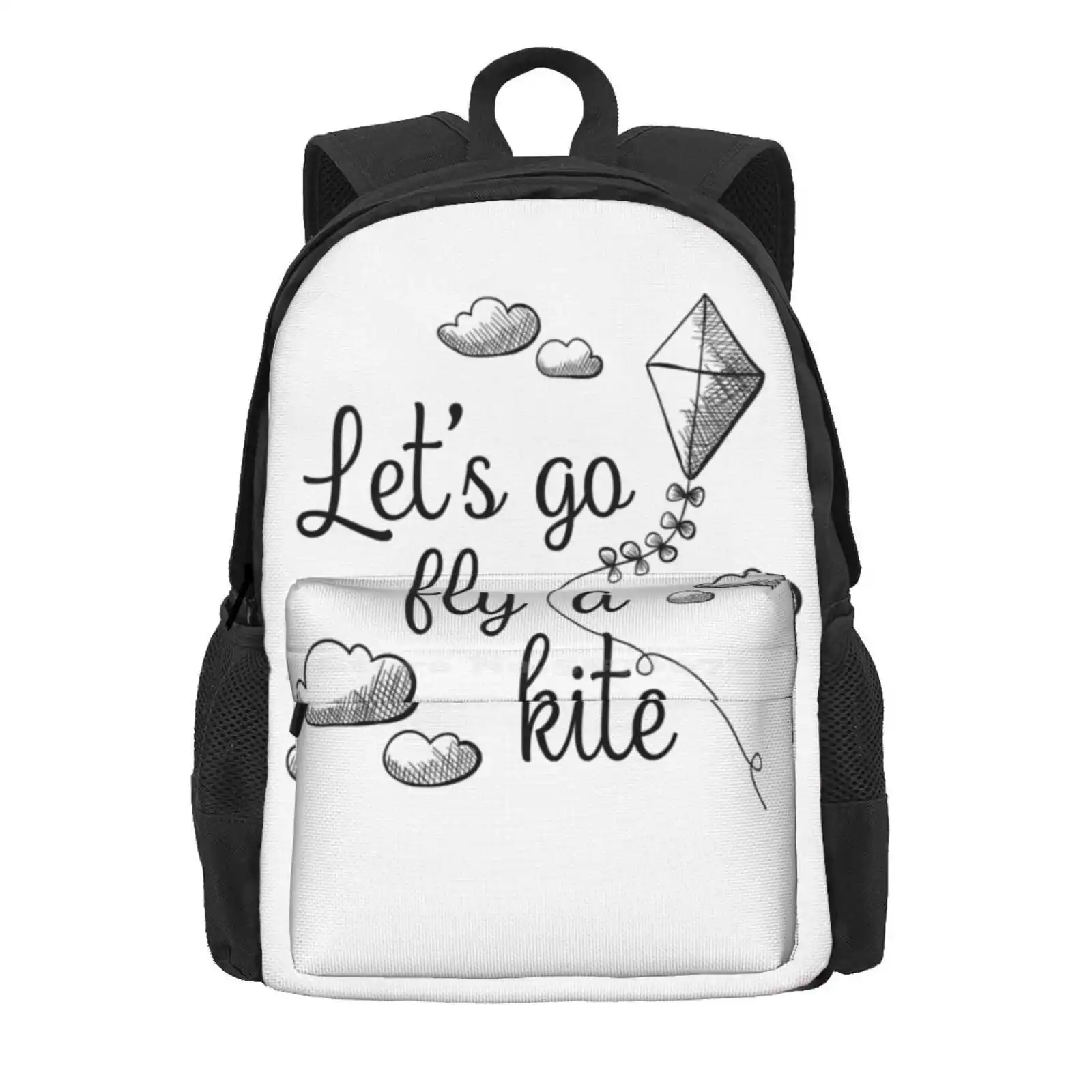 Lets Go Fly A Kite - A Practically Perfect Fan Design Hot Sale Schoolbag Backpack Fashion Bags Lets Go Fly A Kite Lets Fly A