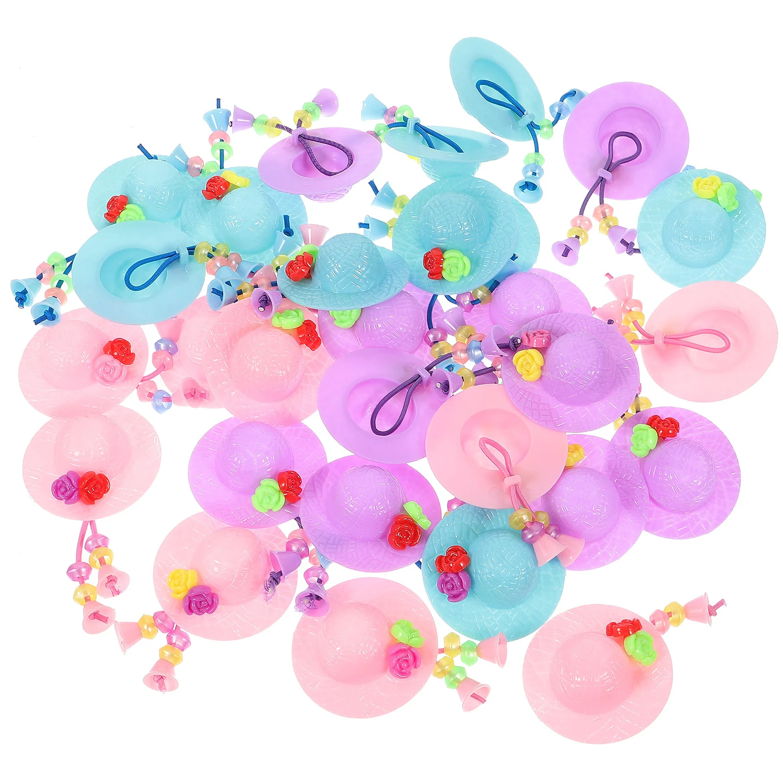 30 قطعة قبعة مصغرة البلاستيك وهمية قبعة الزخرفية القبعات الصغيرة Diy بها بنفسك الحرف منزل المشهد زخرفة الاطفال التظاهر اللعب مجموعة #3