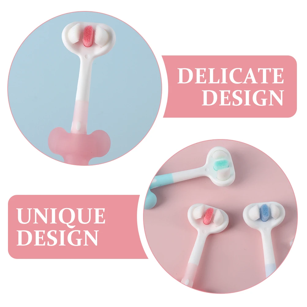 

3Pcs Baby Toothbrush Soft Bristles Manual Cleaning Portable Kids Toddler Children Teeth Cleaner Cute Baby Toothbrush