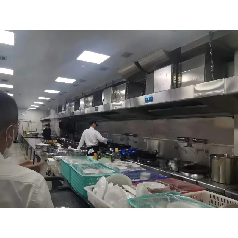 Commercial Customizable Easy to Clean Restaurant Electrostatic Filter Range Hoods Ductless Extractor Hood