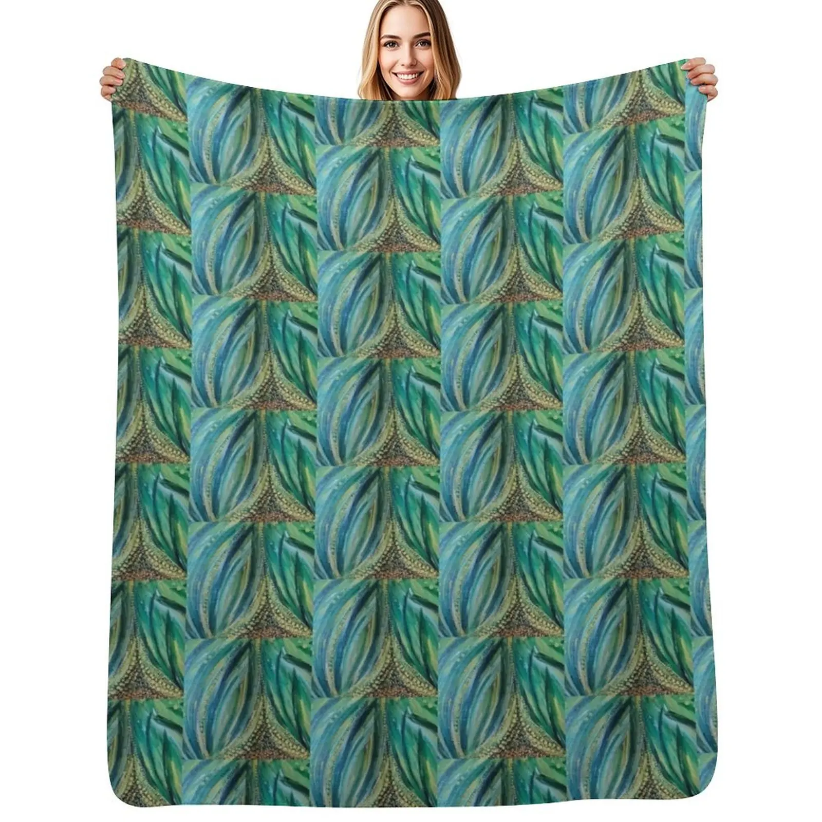 

Grass 2 Throw Blanket All Season Lightweight Soft Blanket for Bed