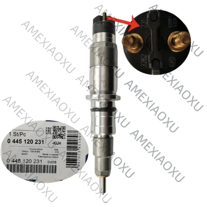 

Топливная форсунка OEM Common Rail для дизельных двигателей 0445120231, совместима с Cummins, Hyundai, Komatsu 5263262, 3968927