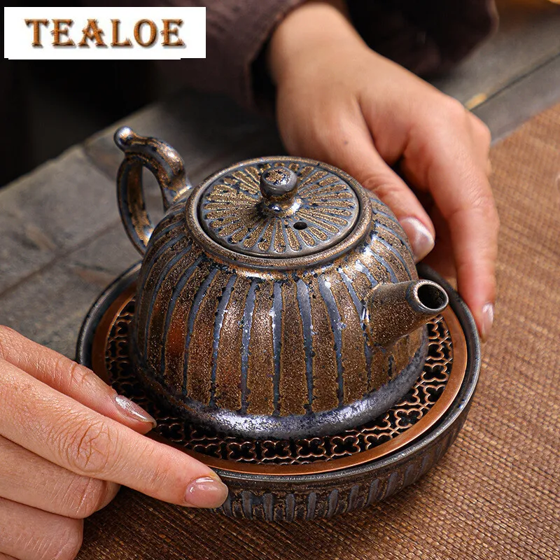 

Rust Glazed Ceramic Teapot Kung Fu Teaware Make A Teapot Single Pot Home Tea Making Utensils Tea Art Teapots Tea Making Tools