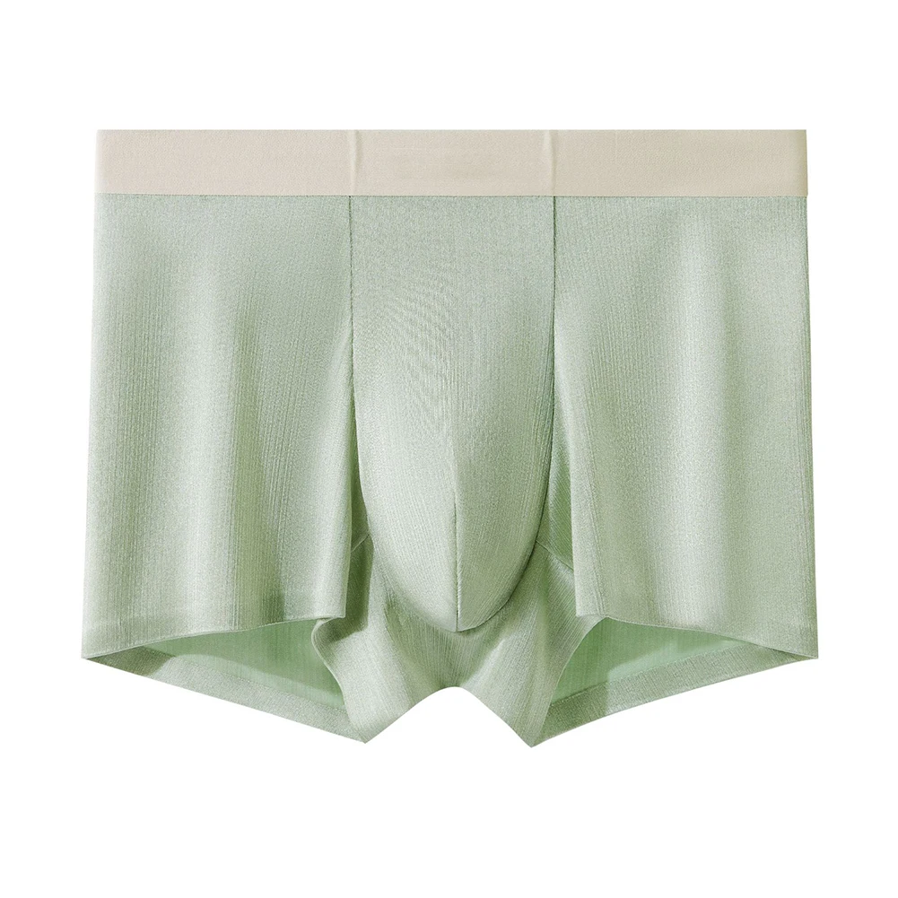 

Men Seamless Thin Mercerized Ice Silk Boxer Shorts Underwear For Man Lingerie Ultra Bulge Pouch Trunks Calcinha Men's Underpants