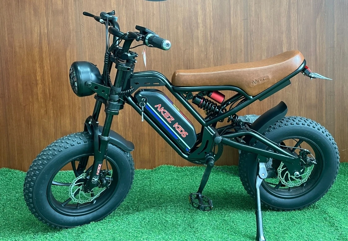 AKEZ 16 Inch 36v 350w Motor Children's Pit Ebike Teenager E Dirt Urban Bike Kids Electric Mini City commuter Sport Bicycle image 3