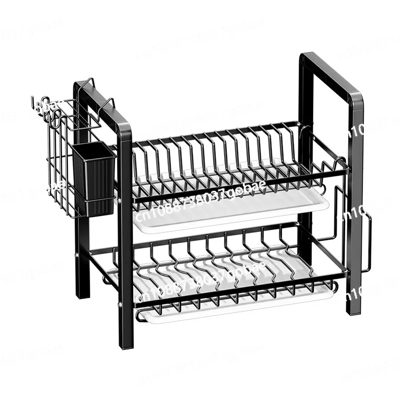 

Stainless Steel Drain Bowl Holder Multifunctional Kitchen Storage Rack Countertop Cutting Board Shelf