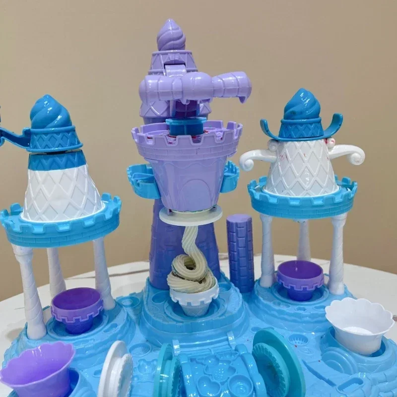 Disney Frozen Elsa Ferris Wheel Magic Ice Cream Que Faz A Máquina, Argila Colorida, Conjuntos De Plasticina, Jogar Massa, Casa De Brinquedo, Presente Do Bebê