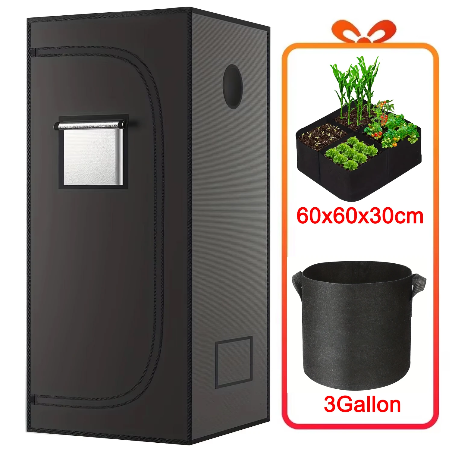 

SPONDWILD 80x80x160 см палатка для выращивания 1680D Diamond Mylar гидропонная комната для выращивания в помещении 5 вентиляционных отверстий/2 окна наблюдения