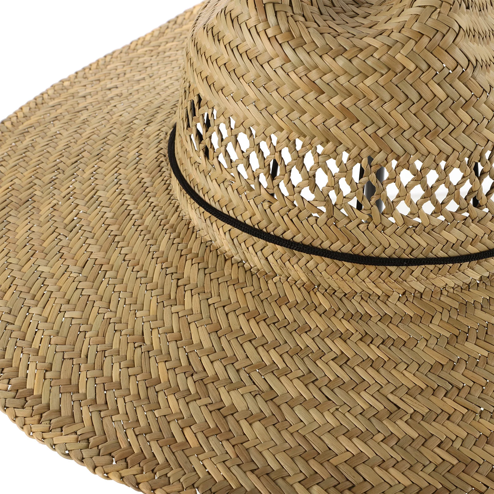

Straw Woven Wide Brim Sun Blocking Hat Lightweight Breathable Stylish Bucket Hat for Outdoor Travel Head-Wear Accessory