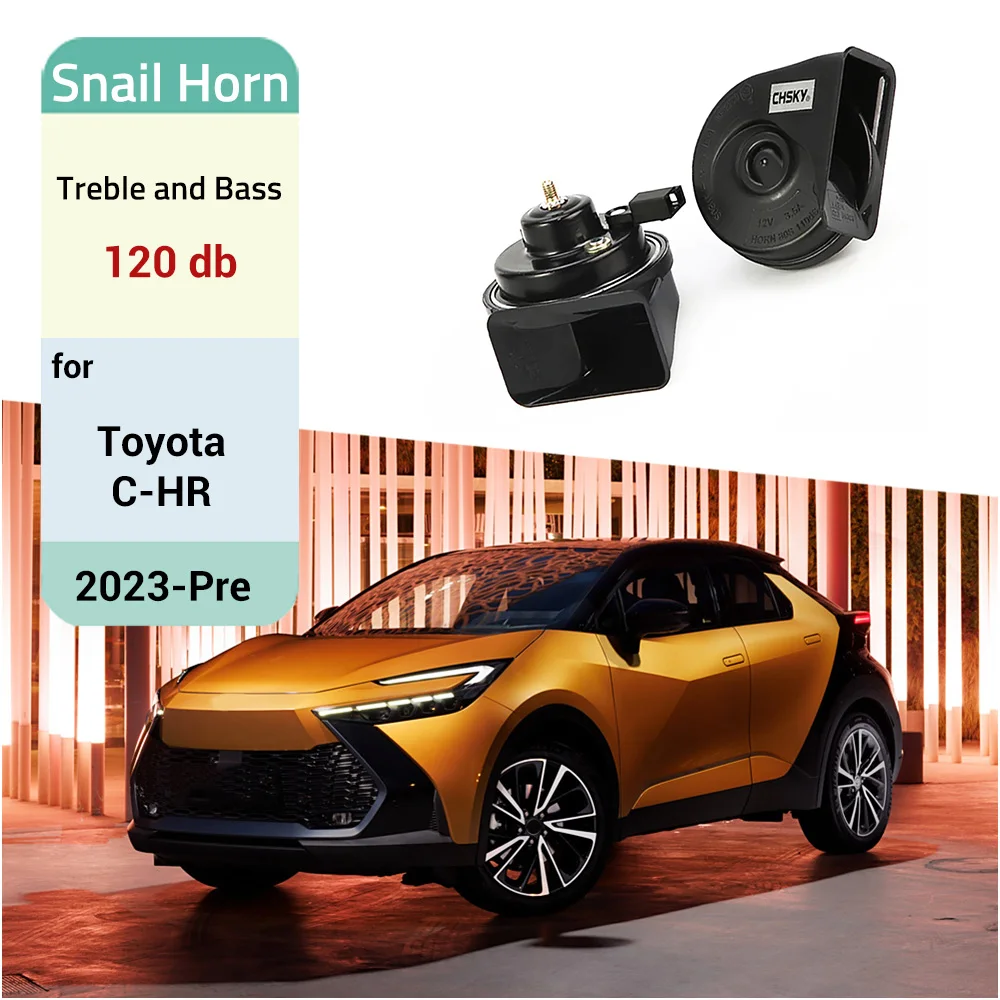 Car Snail Horn  Speakers Tweeter High Bass Waterproof Whistle  For Toyota C-HR 2023 2024 2025