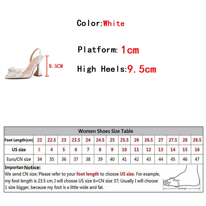 Liyke Summer Fashion Party Dress Slingback Shoes Pearl Bowknot Women Pumps Sexy Pointed Toe White High Heels Transparent Sandals