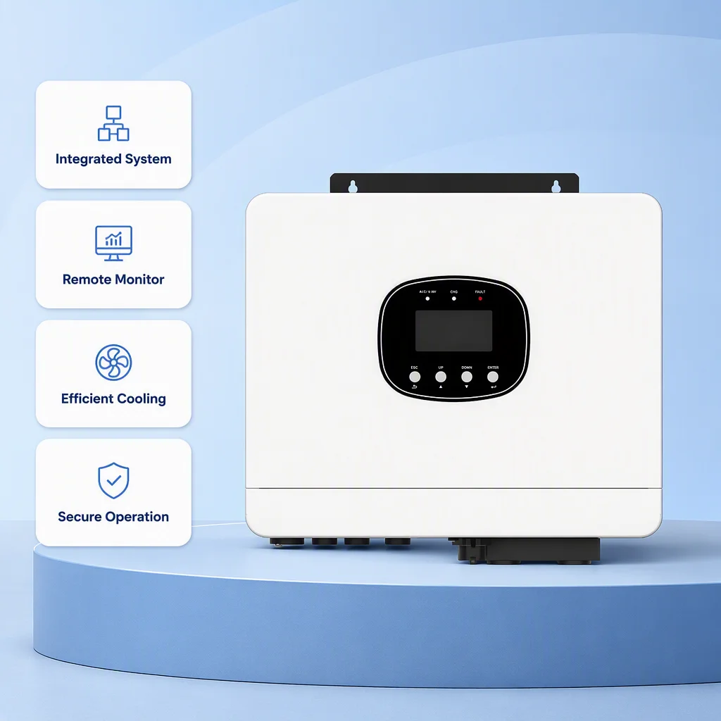 Hybrid Solar Inverter Energy Storage System Single Surge Power Efficiency Intelligent BMS Low Noise