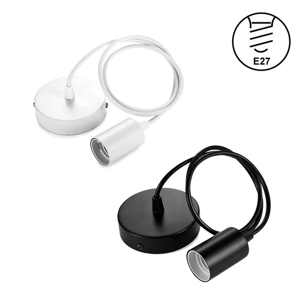 Lamp Holder E27 Screw-type Lighting Kit Hanging Light Socket with Line Chandelier Line Set DIY Retro Hanging Lamp Accessories