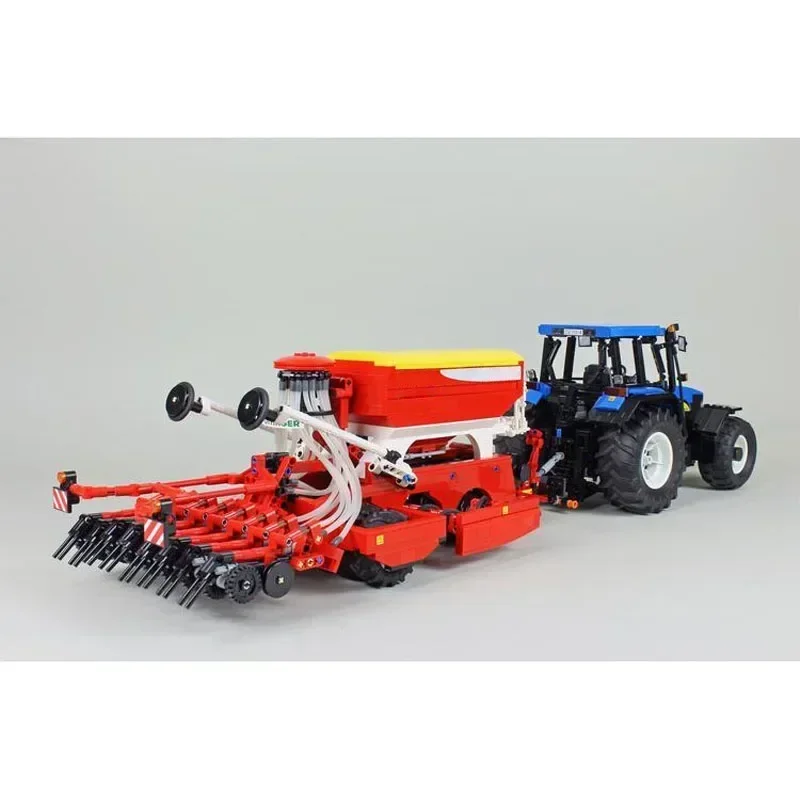 MOC-23362 Tractor & MOC-74950T3 Zaaimachine Montage Splicing Bouwstenen RC Transport Tractor Model Kinderen Verjaardag Speelgoed Geschenken