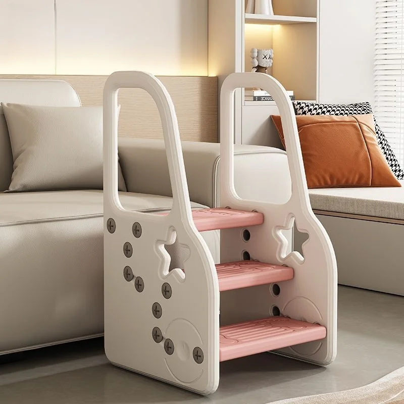 Foldable Step Stool Ladder Adjustable Height Anti Slip 3 Step Stool Kids Toddler Non-slip Ladder Bathroom Sink Stool Pratical