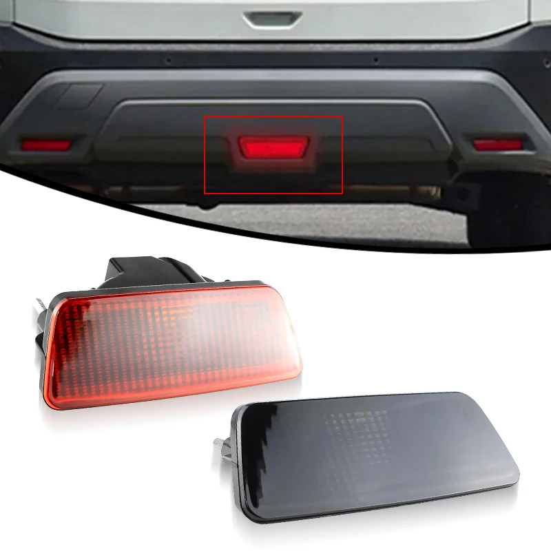 1X para Nissan X-Trail T32 Rogue 14-2016 Juke 11-16, Murano 15-18, Luz de Señal de Freno Trasera, Carcasa de Luz de Spoiler de Parachoques Trasero, Accesorio para Automóvil