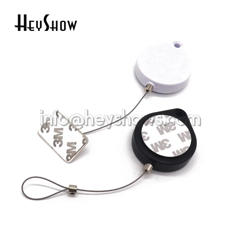 

50 Pcs/Lot Stretch Security Pull Wire Box Jewelry Secure Steel Cable Retractable Anti-Theft Chain Display Automatic Winding Reel