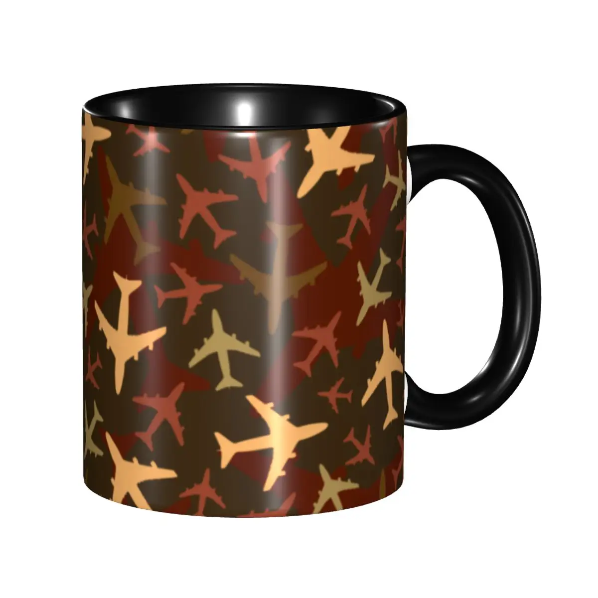 Aviation Airplane Pilot Camouflage Coffee Mugs DIY Custom Ceramic Mug Creative Present