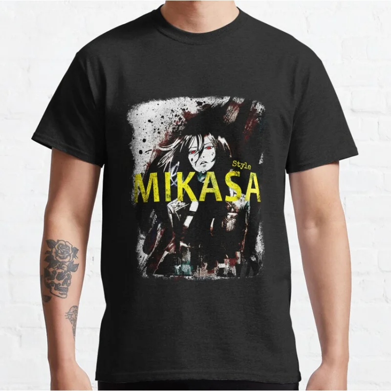

A cruel but also very beautiful world Mikasa Ackerman ATTACK ON TITAN Anime T shirt Manga Graphic Print Y2k Clothes Cartoon Tee