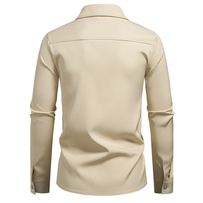 Camisas Goticas Hombre Mens Irregular Button Shirts Elegant  Social Dress Shirt Men Streetwear Clothing Chemises Tops