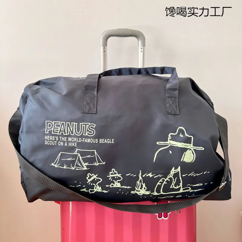 

men Cartoon Larg Capacity Camping Luggage Travel Bag Snoopy women messenger Storage Bag Shoulder Cross-body Foldable bag handbag