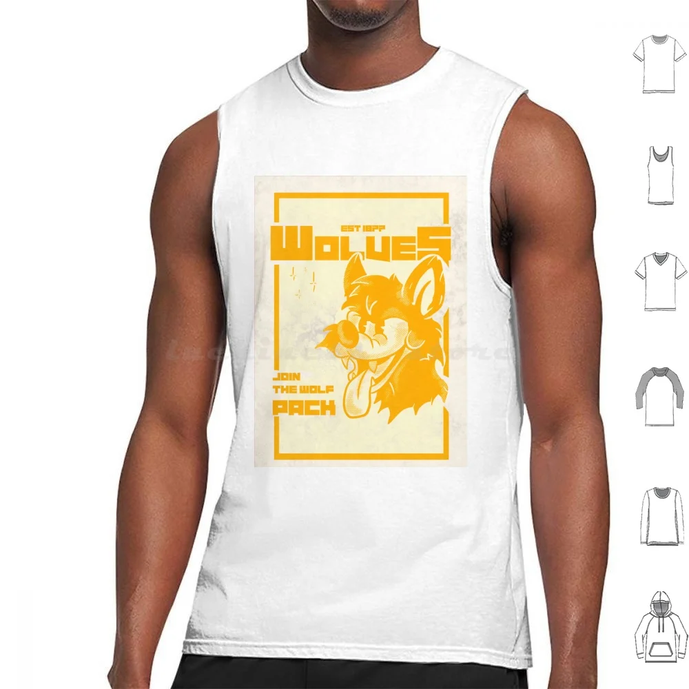 The Wolf Pack Of Wolves Tank Tops Print Cotton Wolves City Football Soccer Cartoon Rubberhose Sport