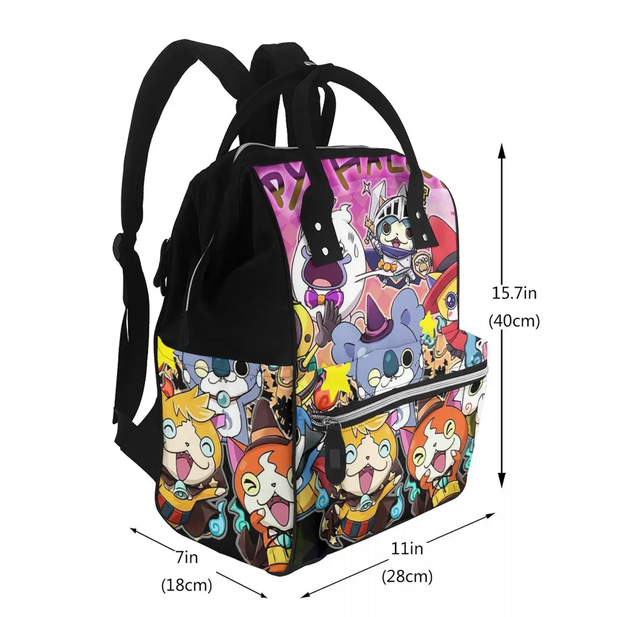 Yo-Kai Watch Cartoon Game Student Backpack School Bag Hiking Travel Daypack for Men Women Bookbag Shoulder Bags