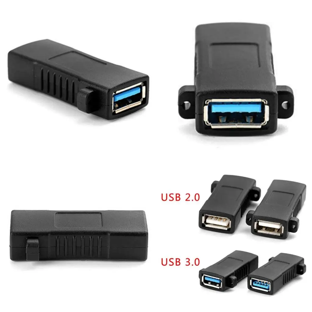 USB Female to Female Adapter 2.0 Female To Female Socket Panel Mount Adapter