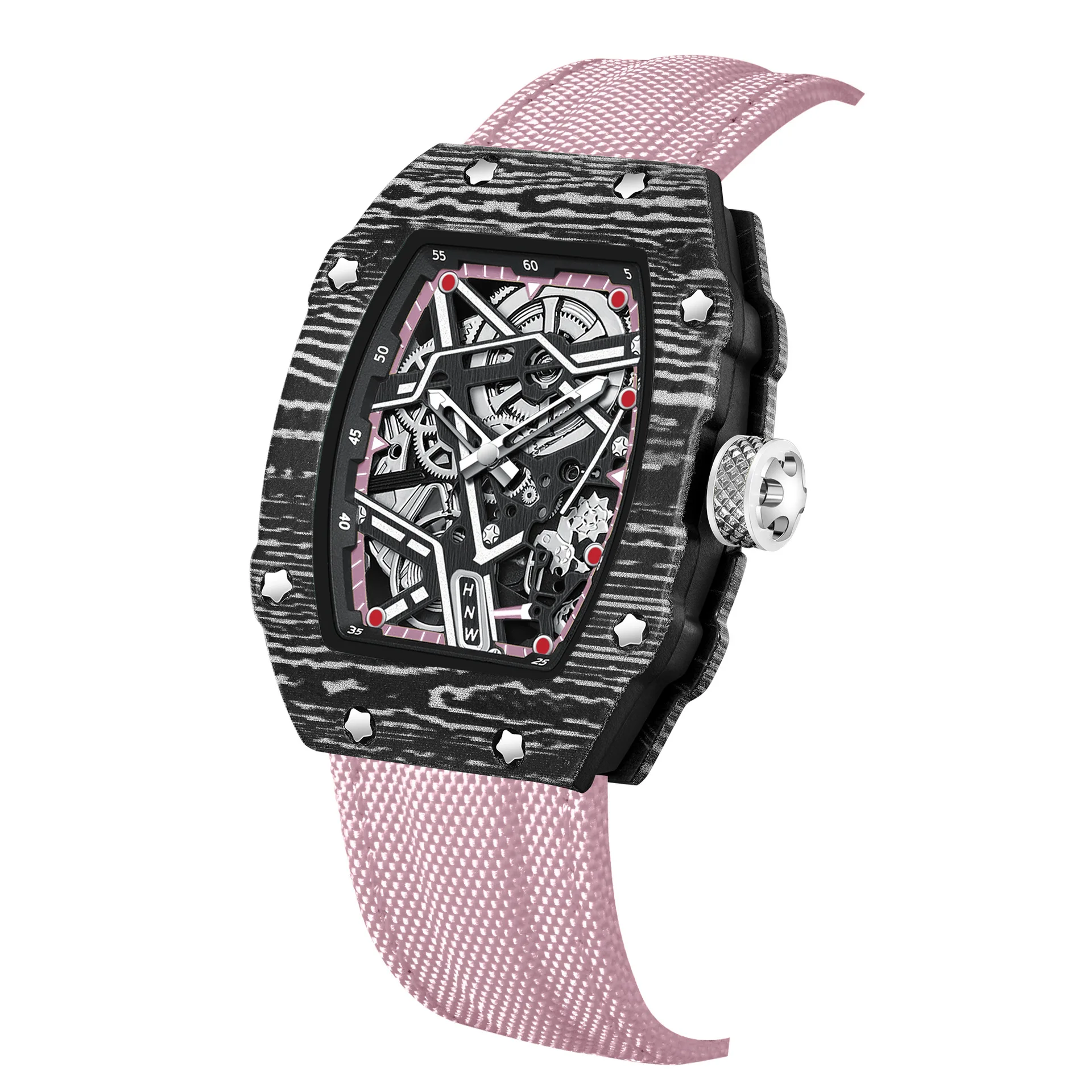 New Arrival Ultra-Thin Barrel-Shaped Men's Watch with Night Light Waterproof Quartz Movement Fashionable Hollow Dial Men's Wrist