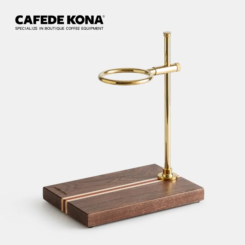 CAFEDE KONA Wood Coffee Filter Holder Pour Over Dripper Stand  Coffee Bracket Barista Tool Cafe Bar