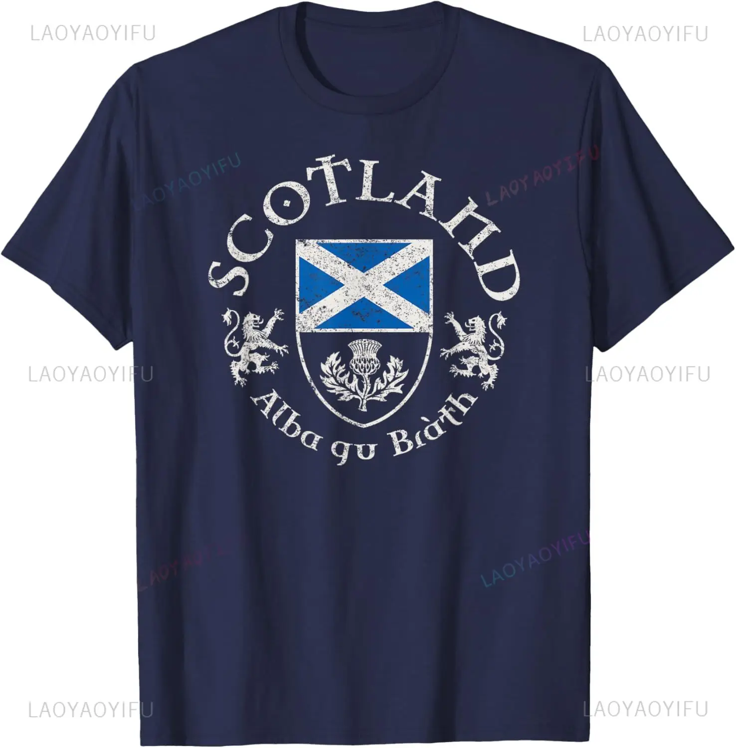Vintage SCOTLAND Alba Gu Bràth Graphic T-Shirt Casual Fashion Loose Harajuku Man Streetwear Short Sleeve Summer Women T Shirt view 2