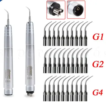 2/4 hole Nsk style dental ultrasonic air perio scaler handpiece hygienist + 3pcs scaling tips G1 G2 G4