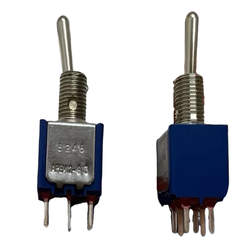 

1PCS/LOTS France APEM 5246AB 5246CDB Knob Switch 6-pin 2-position Pin Rocker Rocker Opening 6mm