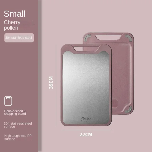 304 Stainless Steel Cutting Board Double-Sided Chopping Board Kitchen Fruit Cutting Board Kitchen Rolling Chopping Board