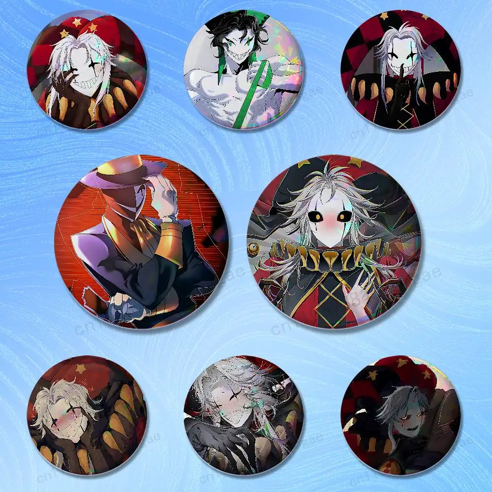 Game T-The Freak C-Circus Badges 25 32 44 58 75 mm Round Cosplay Pin Bag Decor Fans Collect Friends Gifts Brooch Souvenir