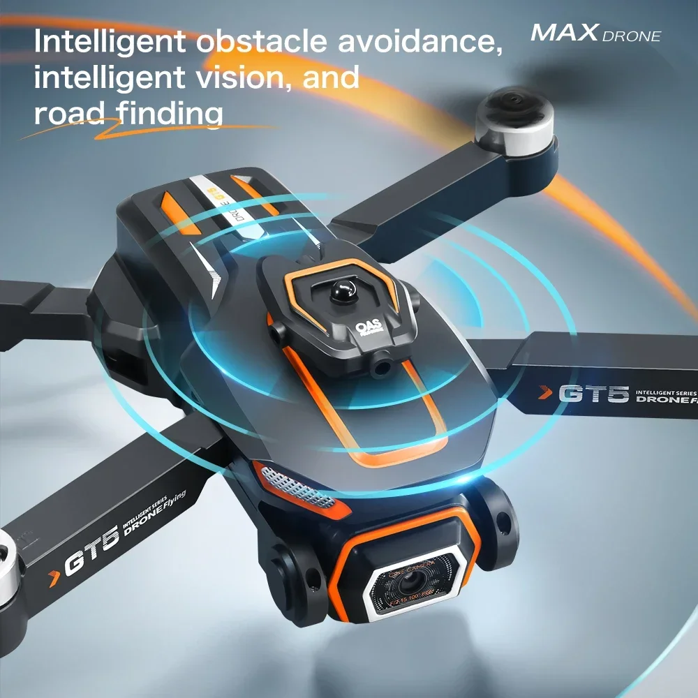 GT5 Brushless 8K Mini Drone 4K Professional HD Dual Camera Obstacle Avoidance No GPS Optical Flow Positioning RC Quadcopter Toys view 3