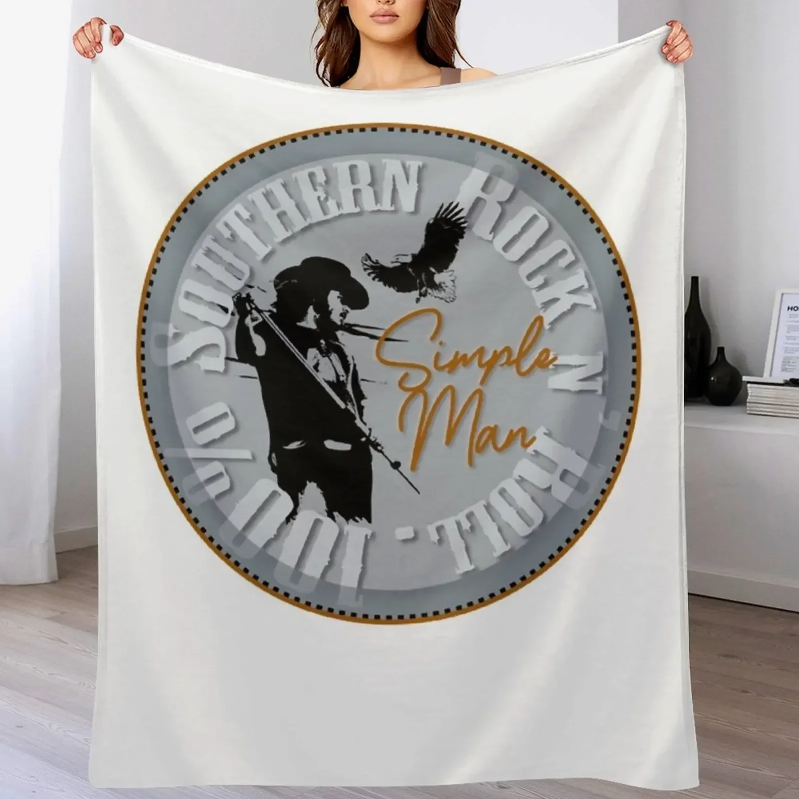 

Simple Man Throw Blanket Machine Washable Soft Warm Blanket
