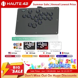 Haute42 FightStick Joystick Arcade Hitbox Button Rim Leverless Controller For PC/PS4/PS5/Switch Control Arcade Stick Controller