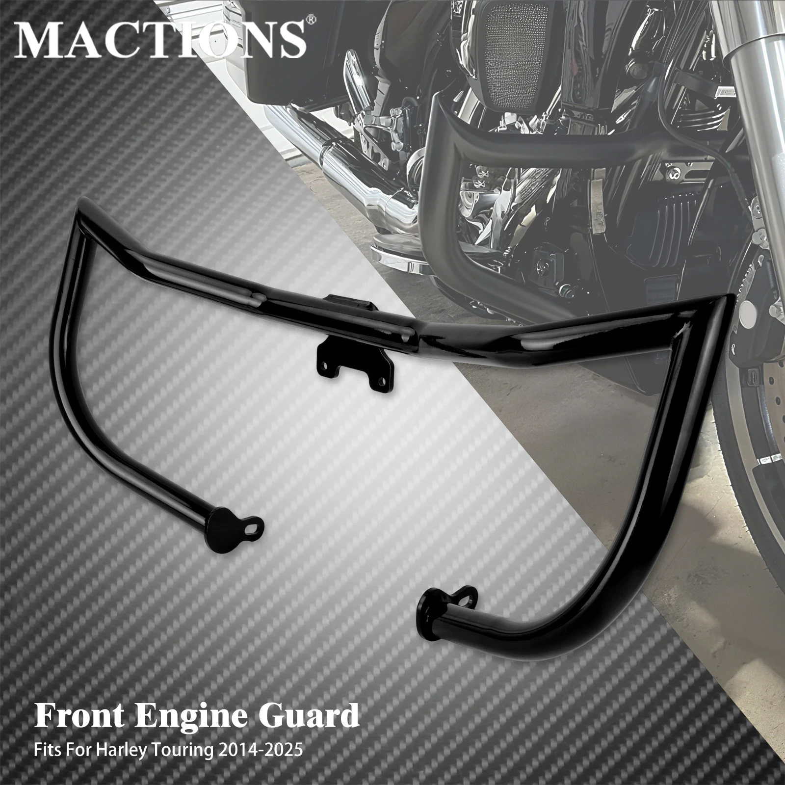 Motorcycle Steel Crash Bar Pumper Highway Chopped Engine Guard For Harley Touring Road King Electra Street Glide 2014-2022