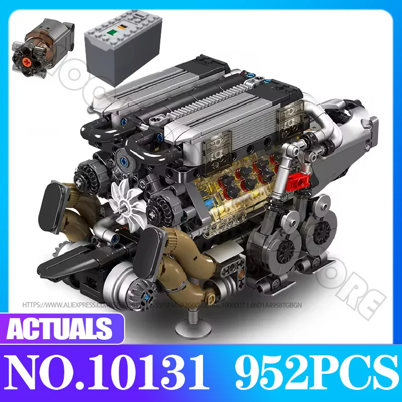 MOULD KING High-Tech BGT Supercar With W16 Engine Model 10131 Educational Building Block Brick Children MOC Toys Boy Gifts