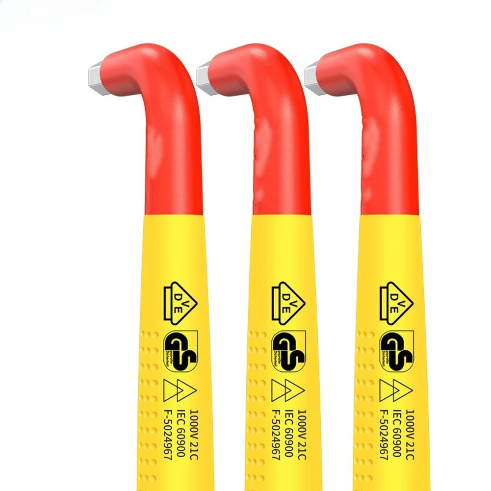 7pcs Yellow Hex Key Set VDE Certified Insulated for 1000V Alloy Steel Construction 3 4 5 6 8 10 12 mm Socket Wrenches