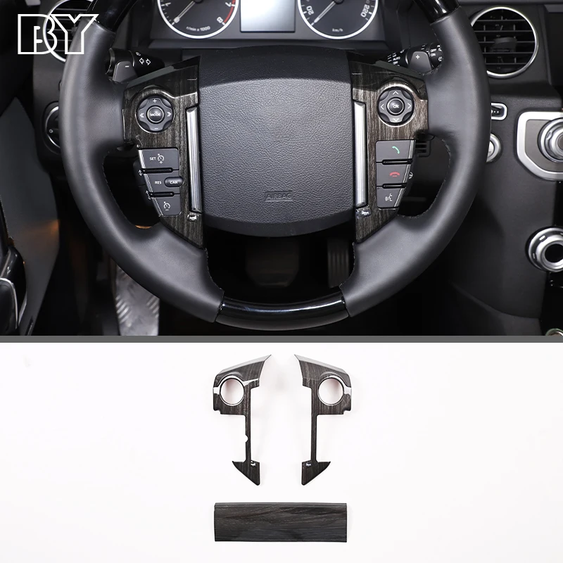 

For Land Rover Discovery 4 2010-2016 Car Steering Wheel DecorativeFrame Sticker ABS GPS Screen Below Panel Cover Accessories