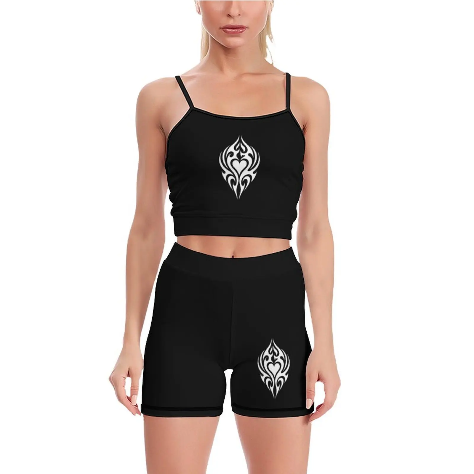 

Workout Sets for Women 2 Piece Backless shoulder straps Sports Bra High Waist Booty Shorts Yoga Gym Outfits Lounge Activewear