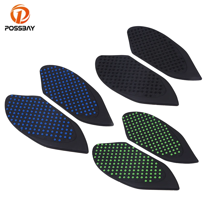 

POSSBAY Silica Gel Motorcycle Fuel Tank Side Pad Decal Universal fit for Honda Harley Suzuki Scooter Anti Slip Sticker